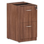 Alera Valencia Series Full Pedestal File, Left/Right, 2 Legal/Letter-Size File Drawers, Modern Walnut, 15.63" x 20.5" x 28.5" (ALEVA542822WA) View Product Image