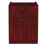 Alera Valencia Series Hanging Pedestal File, Left/Right, 2-Drawers: Box/File, Legal/Letter, Mahogany, 15.63" x 20.5" x 19.25" (ALEVA552222MY) View Product Image