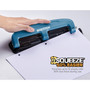 Bostitch 12-Sheet EZ Squeeze Three-Hole Punch, 9/32" Holes, Blue/Black View Product Image