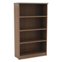 Alera Valencia Series Bookcase, Four-Shelf, 31.75w x 14d x 54.88h, Modern Walnut View Product Image