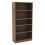 Alera Valencia Series Bookcase, Five-Shelf, 31.75w x 14d x 64.75h, Modern Walnut (ALEVA636632WA) View Product Image