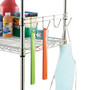 Alera Hook Bars For Wire Shelving, Five Hooks, 24" Deep, Silver, 2 Bars/Pack View Product Image