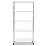 Alera 5-Shelf Wire Shelving Kit with Casters and Shelf Liners, 36w x 18d x 72h, Silver (ALESW653618SR) View Product Image