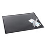 Artistic Desk Pad with Transparent Lift-Top Overlay and Antimicrobial Protection, 22" x 17", Black Pad, Transparent Frost Overlay (AOP41700S) View Product Image