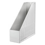 Artistic Urban Collection Punched Metal Magazine File, 3.5 x 10 x 11.5, White View Product Image