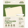 Avery EcoFriendly File Folder Label - 21/32" Width x 3 7/16" Length - Permanent Adhesive - Rectangle - Inkjet, Laser - Matte White Product Image 