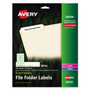 Avery EcoFriendly Permanent File Folder Labels, 0.66 x 3.44, White, 30/Sheet, 25 Sheets/Pack View Product Image