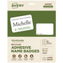 Avery EcoFriendly Adhesive Name Badge Labels, 3.38 x 2.33, White, 80/Pack View Product Image