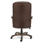 Alera Veon Series Executive High-Back Bonded Leather Chair, Supports Up to 275 lb, Brown Seat/Back, Bronze Base (ALEVN4159) View Product Image