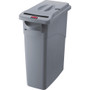 Rubbermaid Commercial Slim Jim Confidential Document Containers w/Lids - External Dimensions: 11" Width x 22" Depth x 25" Height - 16 gal - Lid Lock Closure - Gray - For Document Product Image 