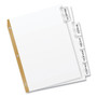 Avery Insertable Big Tab Dividers, 5-Tab, Double-Sided Gold Edge Reinforcing, 11 x 8.5, White, Clear Tabs, 1 Set View Product Image