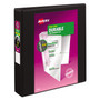 Avery Durable View Binder with DuraHinge and Slant Rings, 3 Rings, 1.5" Capacity, 11 x 8.5, Black View Product Image