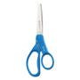 Westcott Student Scissors with Antimicrobial Protection, Pointed Tip, 7" Long, 3" Cut Length, Randomly Assorted Handle Color View Product Image