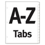 Office Essentials Table 'n Tabs Dividers, 26-Tab, A to Z, 11 x 8.5, White, White Tabs, 1 Set (AVE11676) View Product Image