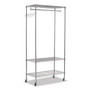 Alera Wire Shelving Garment Rack, 30 Garments, 36w x 18d x 75h, Silver View Product Image
