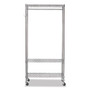 Alera Wire Shelving Garment Rack, 30 Garments, 36w x 18d x 75h, Silver View Product Image