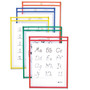 C-Line Reusable Dry Erase Pockets, 9 x 12, Assorted Primary Colors, 10/Pack Product Image 