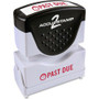 COSCO Shutter Stamp - Message Stamp - PAST DUE - 0.50" Impression Width - 20000 Impression(s) - Red Product Image 