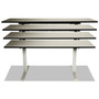 Alera AdaptivErgo Sit-Stand Two-Stage Electric Height-Adjustable Table Base, 48.06" x 24.35" x 27.5" to 47.2", Gray View Product Image