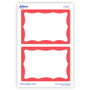 Avery Printable Adhesive Name Badges, 3.38 x 2.33, Red Border, 100/Pack (AVE5143) View Product Image