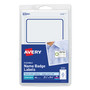 Avery Flexible Adhesive Name Badge Labels, 3.38 x 2.33, White/Blue Border, 40/Pack (AVE5151) View Product Image