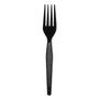 Dixie Plastic Cutlery, Heavyweight Forks, Black, 1,000/Carton (DXEFH517) View Product Image