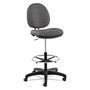 Alera Interval Series Swivel Task Stool, Supports 275 lb, 23.93" to 34.53" Seat Height, Graphite Gray Seat/Back, Black Base (ALEIN4641) View Product Image