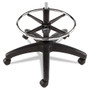 Alera Interval Series Swivel Task Stool, Supports 275 lb, 23.93" to 34.53" Seat Height, Graphite Gray Seat/Back, Black Base View Product Image