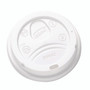 Dixie Dome Drink-Thru Lids, Fits 10 oz to 16 oz Hot Cups, Plastic, White, 1,000/Carton View Product Image