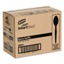 Dixie SmartStock Plastic Cutlery Refill, Series-O, Mediumweight Spoon, Black, 40/Pack, 24 Packs/Carton View Product Image
