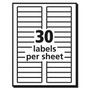 Avery Permanent TrueBlock File Folder Labels with Sure Feed Technology, 0.66 x 3.44, White, 30/Sheet, 25 Sheets/Pack AVE5166 View Product Image