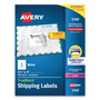 Avery Shipping Labels w/ TrueBlock Technology, Laser Printers, 3.5 x 5, White, 4/Sheet, 100 Sheets/Box View Product Image