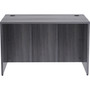Lorell Essentials Series Rectangular Desk Shell - 29.5" Height x 48" Width x 30" Depth, x 1" Thickness Top - Laminate, Weathered Charcoal Table Top - Grommet Product Image 