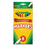 Crayola Fine Tip Classic Markers - Fine Marker Point - Assorted, Orange, Yellow, Green, Blue, Violet, Brown, Black Ink - Water Based Product Image 