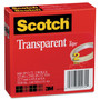 Scotch Transparent Tape - 1/2"W - 72 yd Length x 0.50" Width - 3" Core - Clear - Long Lasting, Moisture Resistant, Stain Resistant (MMM6002P1272) Product Image 