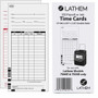 Lathem 7000E Double-Sided Time Cards - 100 Sheet(s) - White - White Sheet(s) Product Image 