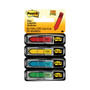 Post-it Message Flags - 30 x Yellow, 30 x Blue, 30 x Red, 30 x Green - 1/2" Flag/Note Width x 1 3/4" Flag/Note Length - Rectangle, Arrow - Unruled - SIGN HERE (MMM684SH) Product Image 