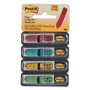 Post-it Message Flags - 30 x Yellow, 30 x Blue, 30 x Red, 30 x Green - 1/2" Flag/Note Width x 1 3/4" Flag/Note Length - Rectangle, Arrow - Unruled - SIGN HERE (MMM684SH) Product Image 