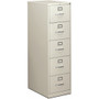 HON 310 H315C File Cabinet - 60" Height x 18.3" Width x 26.5" Depth - 5 - Finish: Light Gray Product Image 