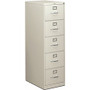 HON 310 H315C File Cabinet - 60" Height x 18.3" Width x 26.5" Depth - 5 - Finish: Light Gray Product Image 