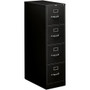HON 310 H314 File Cabinet - 52" Height x 15" Width x 26.5" Depth - 4 - Finish: Black Product Image 