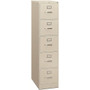 HON 310 H315 File Cabinet - 60" Height x 15" Width x 26.5" Depth - 5 - Finish: Light Gray Product Image 