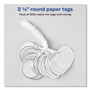 Avery 2-1/4" Metal Rim Key Tags, Strung, White, 500 Tags (14316) - 2.25" Diameter - Round - String Fastener - Metal, Card Stock - White (AVE14316) Product Image 