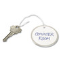 Avery 2-1/4" Metal Rim Key Tags, Strung, White, 500 Tags (14316) - 2.25" Diameter - Round - String Fastener - Metal, Card Stock - White (AVE14316) Product Image 