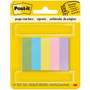 Post-it Page Markers - 100 - 1/2" Flag/Note Width x 2" Flag/Note Length - Rectangle - Unruled - Electric Blue, Yellow, Aqua Wave, Light Mulberry, Neon Green Product Image 