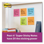 Post-it Super Sticky Notes - Energy Boost Color Collection - 450 - 3" Flag/Note Width x 3" Flag/Note Length - Square - 90 Sheets per Pad (MMM6545SSUC) Product Image 