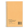 Rediform Brown Board 1-Subject Notebooks - 80 Sheets - Coilock - Red Margin - 16 lb Basis Weight - 5" x 7 3/4" Sheet Size (RED33002) Product Image 
