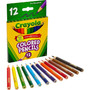 Crayola 12 Color Colored Pencils - 3.3 mm Violet Lead - Black Wood, Blue, Green, Brown, Orange, Red, Sky Blue, Violet, Yellow, Red Orange, Yellow Green, ... Barrel (CYO684112) Product Image 