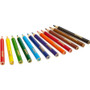 Crayola 12 Color Colored Pencils - 3.3 mm Violet Lead - Black Wood, Blue, Green, Brown, Orange, Red, Sky Blue, Violet, Yellow, Red Orange, Yellow Green, ... Barrel (CYO684112) Product Image 