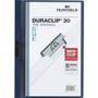 DURABLE DURACLIP Letter Report Cover - 8 1/2" x 11" - 30 Sheets Capacity - 1 Fastener(s) - Vinyl - Navy Product Image 